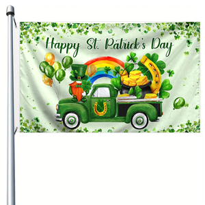 St. Patrick's Day Double-Sided 3*5FT Pennant <b>Flag</b> Digital Printing Technique Outdoor Courtyard Decorations - Product Image 2