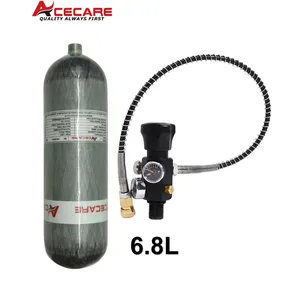 Bouteille Acecare 9L CE 4500Psi Fibre De Carbone Avec Vanne Pour Tir Ou Plongée