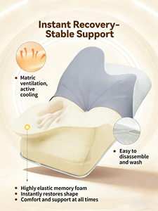 <span class=keywords><strong>Oreiller</strong></span> de lit ergonomique en mousse à mémoire de forme, sur mesure, pour le sommeil, confortable, orthopédique, contour cervical, en mousse à mémoire de forme - Product Image 3