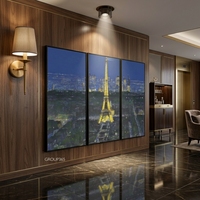 Grande toile encadrée peinte à la main, paysage, peinture à l'huile, décoration intérieure pour couloir d'hôtel, œuvre d'art, fournisseur en gros