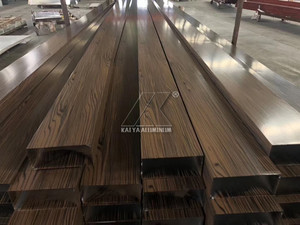 3D gỗ hạt nhôm kết cấu hiệu ứng slat rãnh tường Bảng điều khiển không thấm nước Trần bên ngoài trang trí nội thất bảng màu nâu - Product Image 6