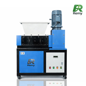 Petite machine industrielle de broyage et de déchiquetage à double arbre pour le recyclage du bois, de la biomasse, du textile et du verre - Product Image 1