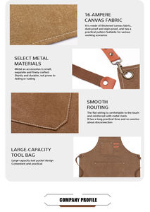 Tablier <span class=keywords><strong>de</strong></span> boulangerie durable en toile épaisse avec logo personnalisé pour parents, tenues <span class=keywords><strong>de</strong></span> famille assorties, dos croisé, pour mère fille - Product Image 4