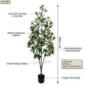 Arbre artificiel <span class=keywords><strong>Pieris</strong></span> <span class=keywords><strong>Japonica</strong></span> de 1,8 m en gros, fausse plante Andromeda japonaise, résistant aux UV, durable, pour intérieur, maison, bureau, hôtel - Product Image 5
