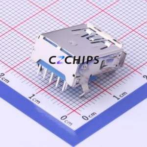 U-A-39DD-Y-2 USB Connector Bent Lead Through Hole Connector Type-A USB 3.0 Female Right Angle Insert - Product Image 2