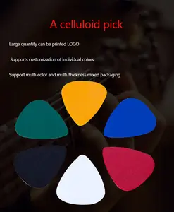 Customizable Logo Shrapnel ABS Guitar Picks 0.5 and 0.751 Celluloid Finger Picks Stringed Instruments Parts   Accessories