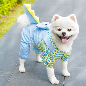 Weiwang Pet Overalls Blue Dinosaur Design Summer Cool Four-Legged <b>Clothes</b> <b>For</b> Dogs <b>Cats</b> - Product Image 4
