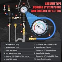 Kit de testeurs de pression pour système de refroidissement et bouchon de radiateur, détecteur de fuite de réservoir d'eau, outils de diagnostic automobile, 28 pièces