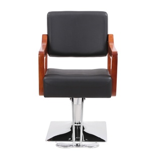 Nội thất tiệm làm tóc, tiệm làm đẹp hiện đại bán buôn, ghế tạo mẫu tóc bằng da đen, ghế cắt tóc thủy lực có thể ngả lưng - Product Image 1