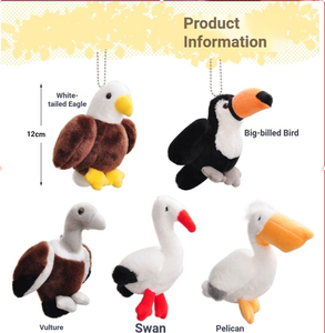 Peluche personalizzati <span class=keywords><strong>a</strong></span> forma di pellicano, aquila, cigno e altri uccelli, giocattoli di peluche transfrontalieri, ciondoli per <span class=keywords><strong>zaino</strong></span> di coppia, piccole statuette - Product Image 6