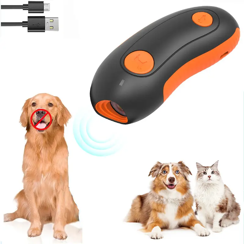 אחיזת יד אולטרסאונד USB טעינת כלב נגד נביחות אילוף חיות מחמד מפסיק להיות רע מכשיר מרתיע