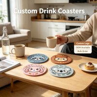 Sous-verres en PVC souple 3D personnalisés en gros, sous-verres à logo personnalisé, ensemble de sous-verres OEM ODM, protection de table pour la maison et les cadeaux