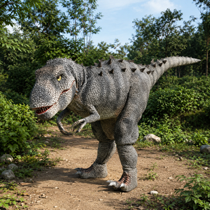 Costume de dinosaure adulte réaliste en acier, jambes cachées, léger, avec son de rugissement, pour la maison, le jardin, le parc d'aventure - Product Image 1