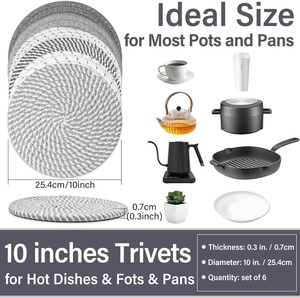 Posavasos de Bambú para Ollas y Sartenes Calientes, Resistentes al Calor, No Tóxicos, Estilo Chino Tradicional para Encimeras de Cocina - Product Image 2