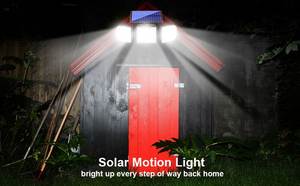 Nouvelle lampe solaire à 230 LED, lampe murale extérieure, étanche IP65, projecteurs, détecteur de mouvement, 3 modes, éclairage de rue, décoration de jardin - Product Image 6