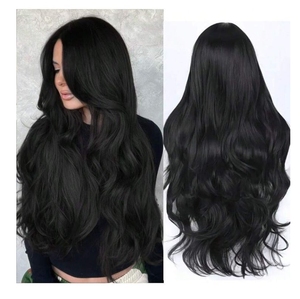 Perruque ondulée bicolore européenne et américaine pour femmes, avec raie au milieu, idéale pour le quotidien et les fêtes, couleur dégradée naturelle - Product Image 1