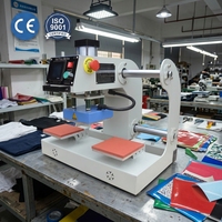 Presse à chaud pneumatique semi-automatique à double station pour l'impression de logos en silicone sur vêtements