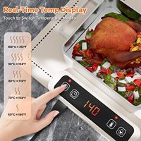 Alas Pemanas Makanan Silikon 90x38cm, 7 Pengaturan Suhu 104-212 ° F, Nampan Pemanas Portabel Besar untuk Meja, Bebas BPA dengan Pengunci Anak