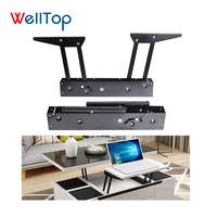Mécanisme de table basse relevable WT01-01 avec charnières à ressort extensibles pour cuisine et usage scolaire en métal, fer et acier