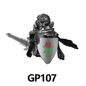 Blocs de construction MOC <span class=keywords><strong>Berserk</strong></span>, figurine d'action miniature Guts, modèle d'assemblage de chevalier aux armures, squelette, modèle d'affichage, jouets d'anime, cadeau - Product Image 4