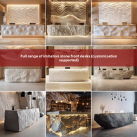 Comptoir de réception personnalisable en fibre de verre aspect pierre moderne pour bureau, vente, café, caisse ou bar – Inspiré