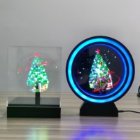 Projecteur holographique 3D de 14 cm avec télécommande, WiFi et application, projecteur publicitaire vidéo holographique pour entreprise G128-14