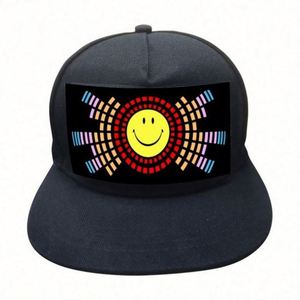Gorra LED con Diseño de Personajes, Activación por Sonido, Estilo Deportivo, 100% Algodón, Funciona con Batería, Personalizable con Luces Intermitentes para Fiestas - Product Image 1