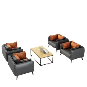 FanRui Italian light luxury minimalist leather sofa set Dubai Italian leather living room sofa support customization