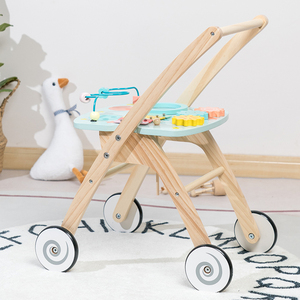 High Quality Toddler <strong>Wooden</strong> <strong>Doll</strong> Play Furniture Baby Walker New Design Lovely Red <strong>Wooden</strong> <strong>Doll</strong> <strong>Pram</strong> - Product Image 6