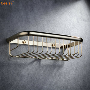 Beelee-soporte de pared de latón <span class=keywords><strong>para</strong></span> baño, <span class=keywords><strong>estante</strong></span> de almacenamiento <span class=keywords><strong>para</strong></span> champú, Gel de <span class=keywords><strong>ducha</strong></span>, color dorado - Product Image 3