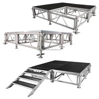 Plateforme de scène mobile, certifiée TUV CE, cadre en alliage d'aluminium, plateau en verre renforcé, capacité de charge de 750 kg/m, assemblage rapide pour