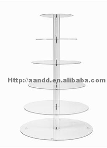 แท่นวางคัพเค้กอะคริลิคทรงกลมหลายชั้น แท่นโชว์เค้กใส ที่วางขนมหวานแบบชั้น - Product Image 2
