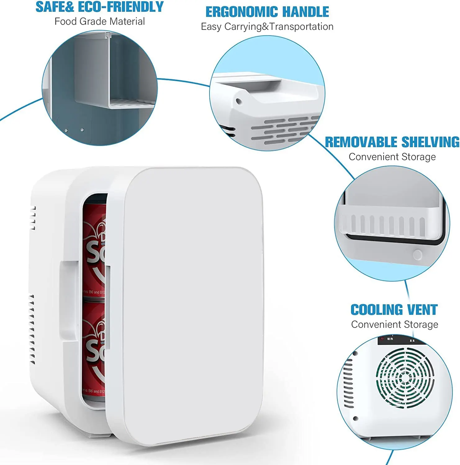 2024 4L Mini refrigerador pequeño Cosméticos Leche materna Refrigerado Dormitorio 110V 220V Refrigerador de belleza Refrigerador de coche