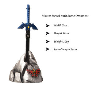 Caliente 16cm 6 pulgadas resina artesanías-<span class=keywords><strong>Mini</strong></span> juego artesanía colección regalo Zelda escudo ornamento enlace maestro espada colgante - Product Image 6