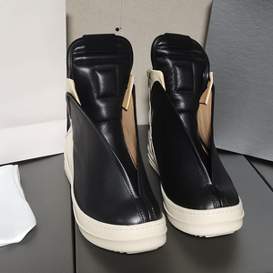 Botas de Tobillo para Hombre de Cuero Genuino, Diseño Moderno, Suela Gruesa y Suave, Botas Casuales a la Moda para Motocicleta, Aumentan la Estatura - Product Image 5