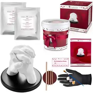 Kit de moulage à la main bébé alginate impression poudre 3d bébé main pied impression plâtre kit de moulage famille main coulée kit