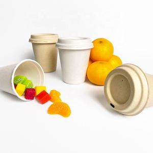 Vasos de Pulpa de Caña de Azúcar Biodegradables y Sostenibles de 12 oz, Envases para Jugo y Café, Vasos Desechables de Caña de Azúcar de 8, 12 y 16 oz - Product Image 1