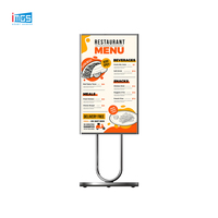 OEM 32 43 İnç Taşınabilir Dijital Tabela Ayaklı LCD Reklam Ekranı Pil Güçlü Özel Logo Hizmeti