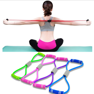 Resistensi Gym elastis Yoga tali tarik 8 berbentuk ketegangan Pilates Tensor pembesar dada - Product Image 2