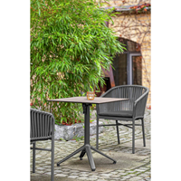 Table basse pliante carrée en alliage d'aluminium de haute qualité, moderne, résistante aux intempéries et aux UV, pour l'extérieur
