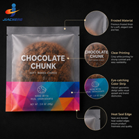 Sacs d'emballage pour biscuits imprimés sur mesure, qualité alimentaire, avec fenêtre transparente thermoscellable, pochettes en plastique pour boulangerie, biscuits et snacks