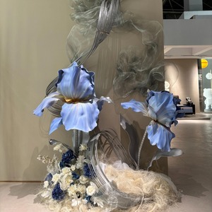 Fleur géante d'<span class=keywords><strong>iris</strong></span> en EVA faite à la main, imperméable, grande décoration florale pour mariage, vitrine de centre commercial, exposition, décoration d'événements - Product Image 2