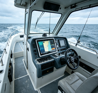 Terminal de contrôle industriel tactile étanche pour bateaux de pêche commerciale en haute mer et systèmes de navigation marine