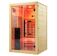Ruang Sauna Inframerah Jauh 2 Orang yang Dapat Disesuaikan, Sauna Inframerah Kayu Hemlock Dalam Ruangan untuk Relaksasi
