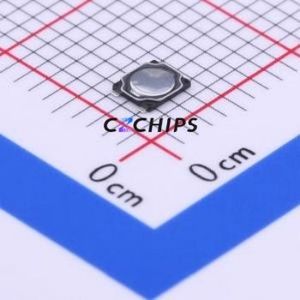 1TS016B-3000-0453-CT Tactile Switch SMD Switch Single Pole Single Throw Round Button 3N Vertical Mount - Product Image 1