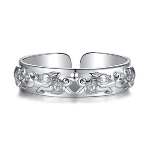 Chuangcan Pixiu Couple Rings Open Index Finger Ring Chinese Style Jewelry for Men Women QL-045 - Product Image 5