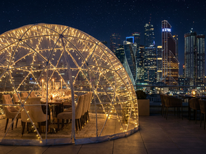 Domo Geodésico de Lujo con Estructura de Aluminio, Carpa de Glamping para Hotel o Resort al Aire Libre con Puerta de Vidrio - Product Image 4