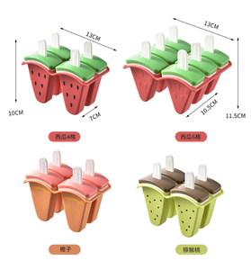 Moule en <span class=keywords><strong>silicone</strong></span> créatif pour fruits, écologique, pour la maison, avec couvercle pour bâtonnets de sucettes glacées en PP, pour la fabrication de glaces en forme de pastèque - Product Image 6