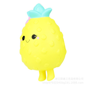 Cartoon Pineapple <b>Squishy</b> Toy TPE Stress Relief Fidget Toy For Kids 5 7 Years Unisex - Product Image 4
