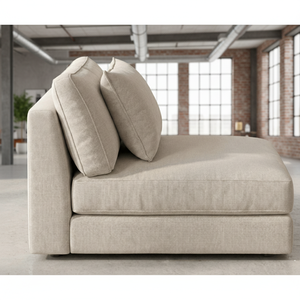 Sofá Seccional Modular Personalizado, Juego de Muebles de Sala de Estar de Lujo, Sofá Moderno de Tela Blanca, Hecho en Vietnam - Product Image 1